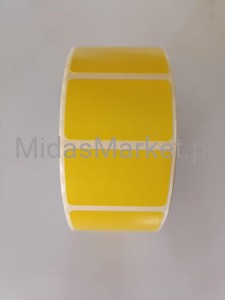 Etykiety termiczne 40x25 mm 2000 etykiet/rolce  żółte yellow