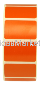 Etykiety termiczne 40x25/2000  do drukarek Zebra  kolor orange 021C pomarańczowe