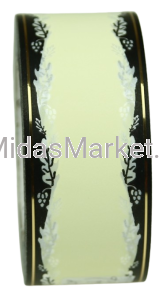 SZARFA WSTĄŻKA WSTĘGA SYNTETYCZNA ŻAŁOBNA 50 mm x  45,72 mb  do zadruku w drukarkach  kodów