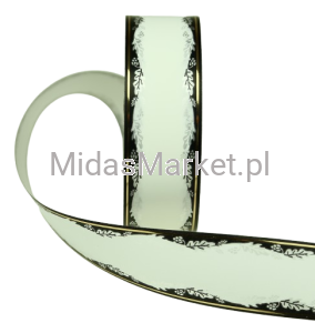 SZARFA WSTĄŻKA SYNTETYCZNA ŻAŁOBNA 40 mm x  45,72 mb  do zadruku w drukarkach  kodów 