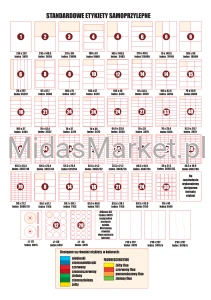 Etykiety samoprzylepne A4 (na A4) 100 arkuszy etykieta A4